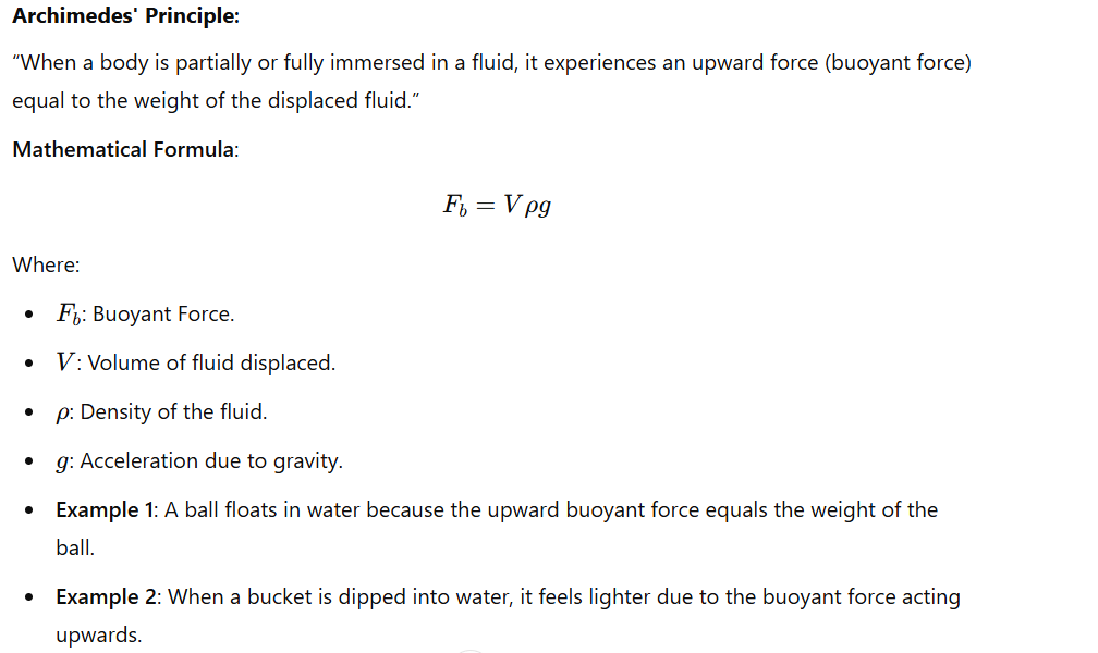 Floatation class 9th