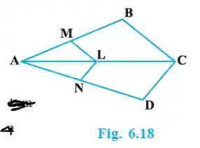 Class 10 maths chapter 6 exercise 6. 2 4 Diagram for question 3 (fig. 6. 18)