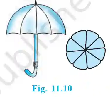 Class 10th math exercise 11. 1 5 Umbrella ribs (fig. 11. 10)