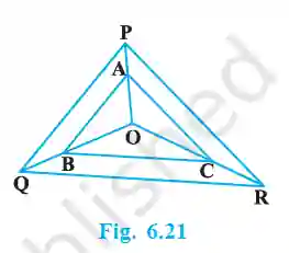 Class 10 maths chapter 6 exercise 6. 2 7 Diagram for question 6 (fig. 6. 21)
