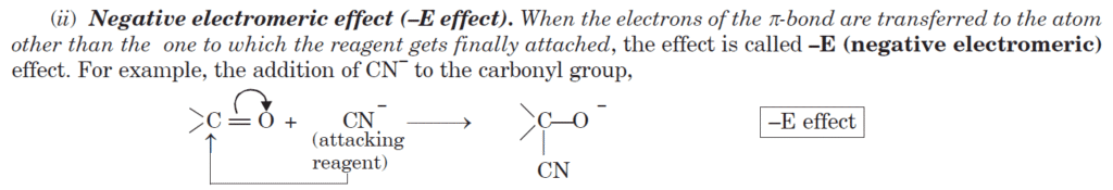 define Electromeric Effect