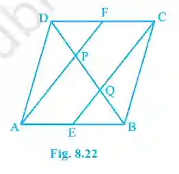 Exercise 8. 2 class 9th solution 5 Parallelogram with mid-points (fig. 8. 22)