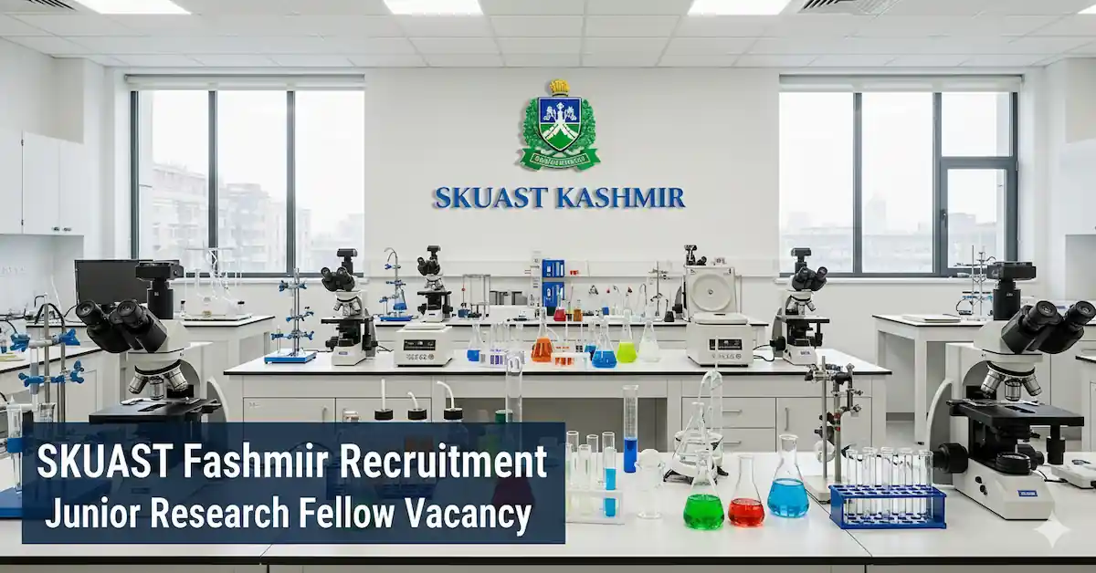 SKUAST Kashmir JRF Recruitment 2025: Apply Now for Animal Science & Biotech Roles 1 SKUAST Kashmir JRF Recruitment 2025