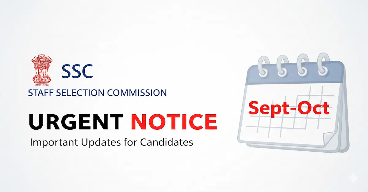 Get Ready! SSC MTS & CHSL 2025 Exams in Sept/Oct - Admit Cards Coming Soon 1 SSC MTS and CHSL Exams in Sept Oct 2025