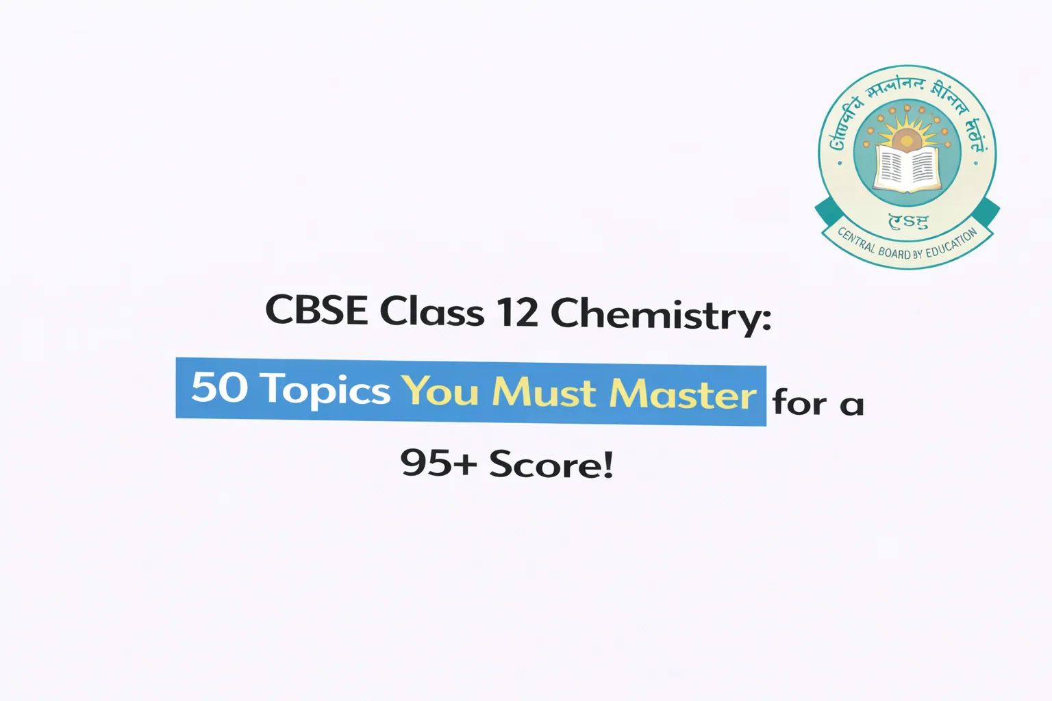 CBSE Class 12 Chemistry