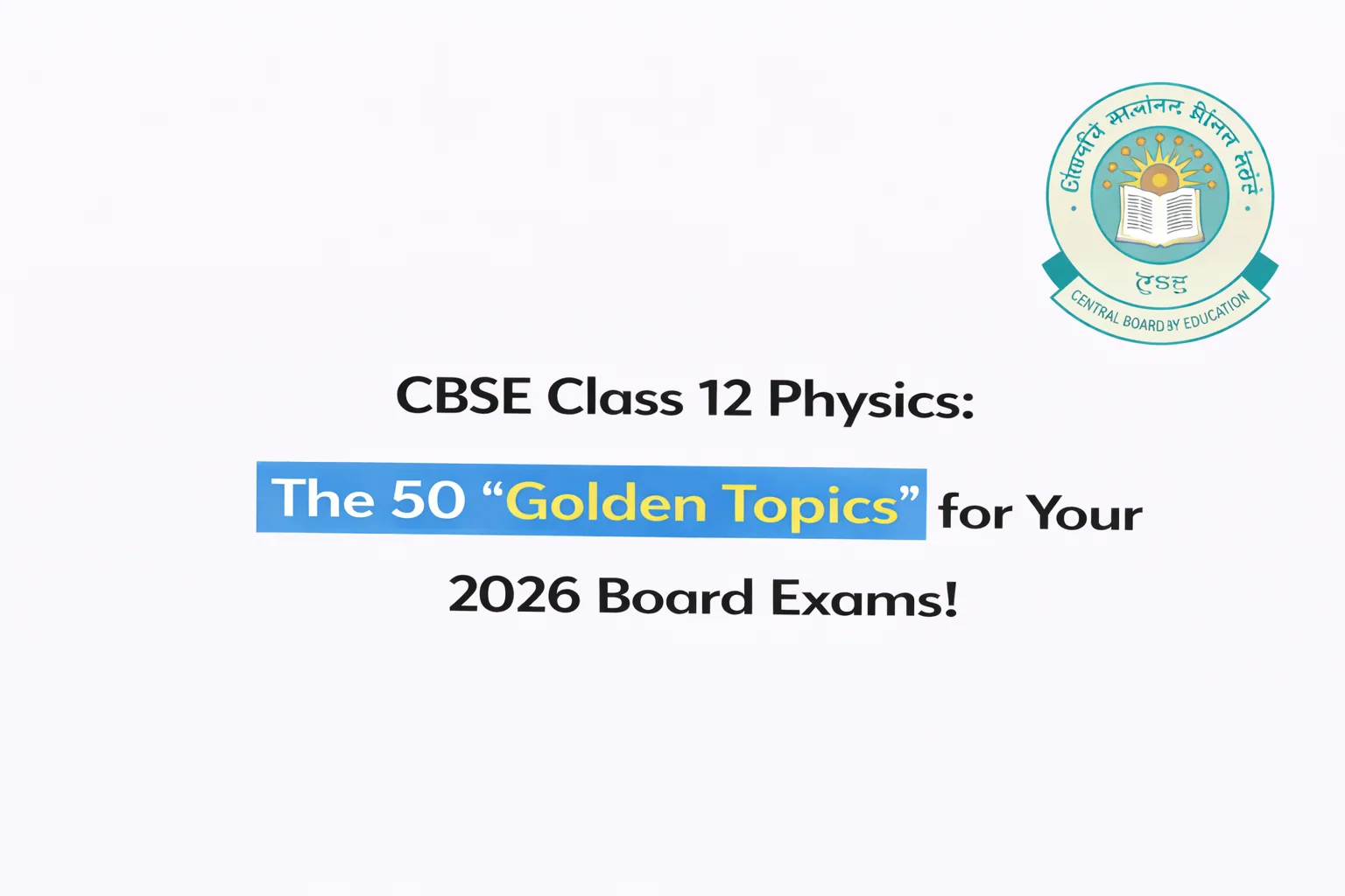 CBSE Class 12 Physics