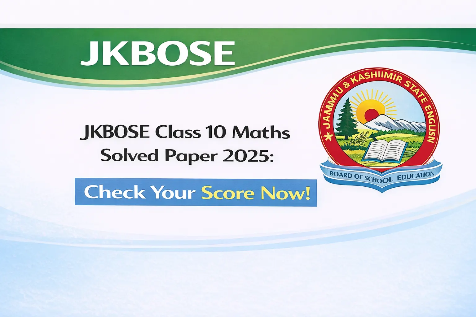 JKBOSE Class 10 Maths Solved Paper 2025
