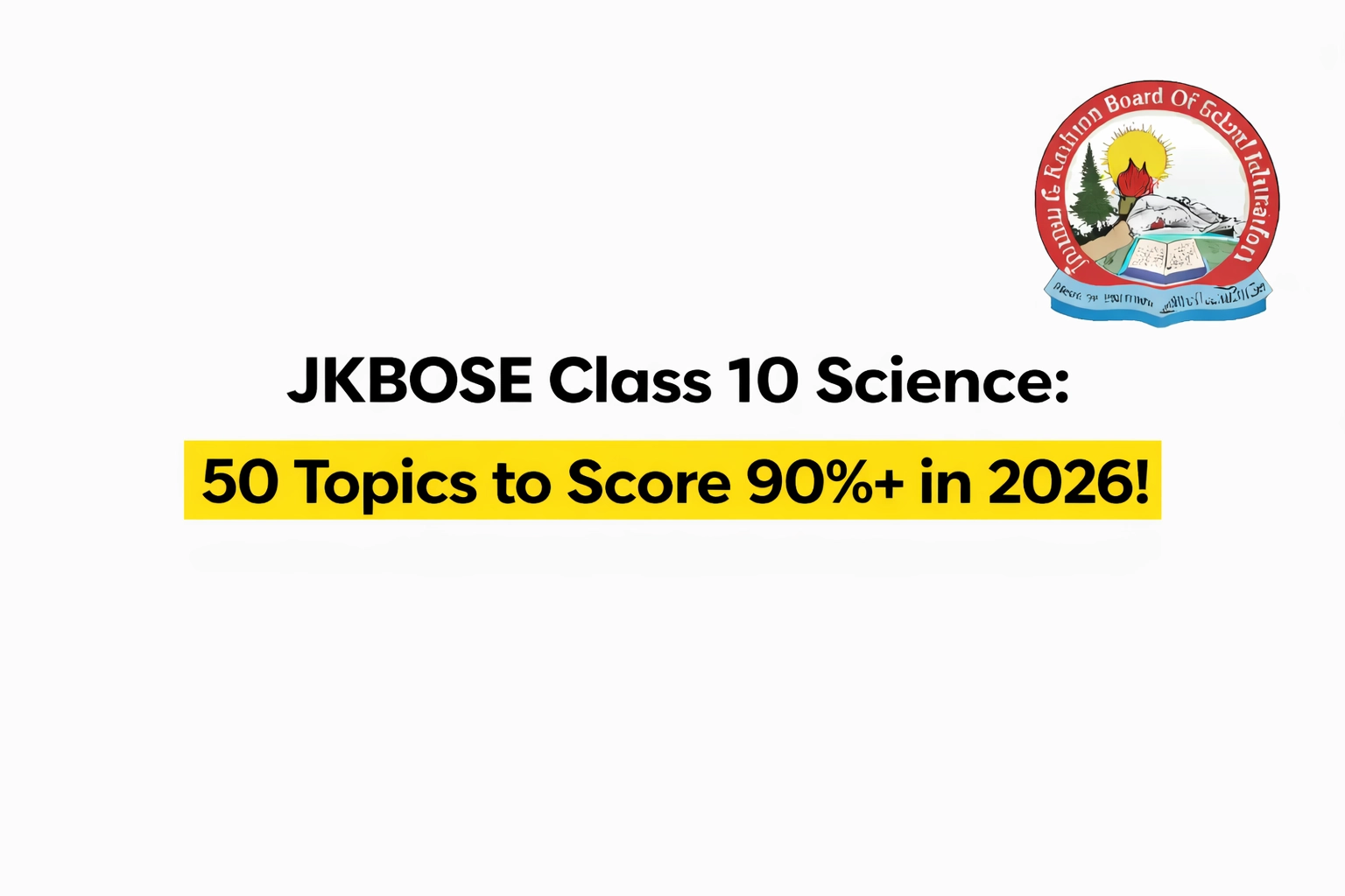 JKBOSE Class 10 Science
