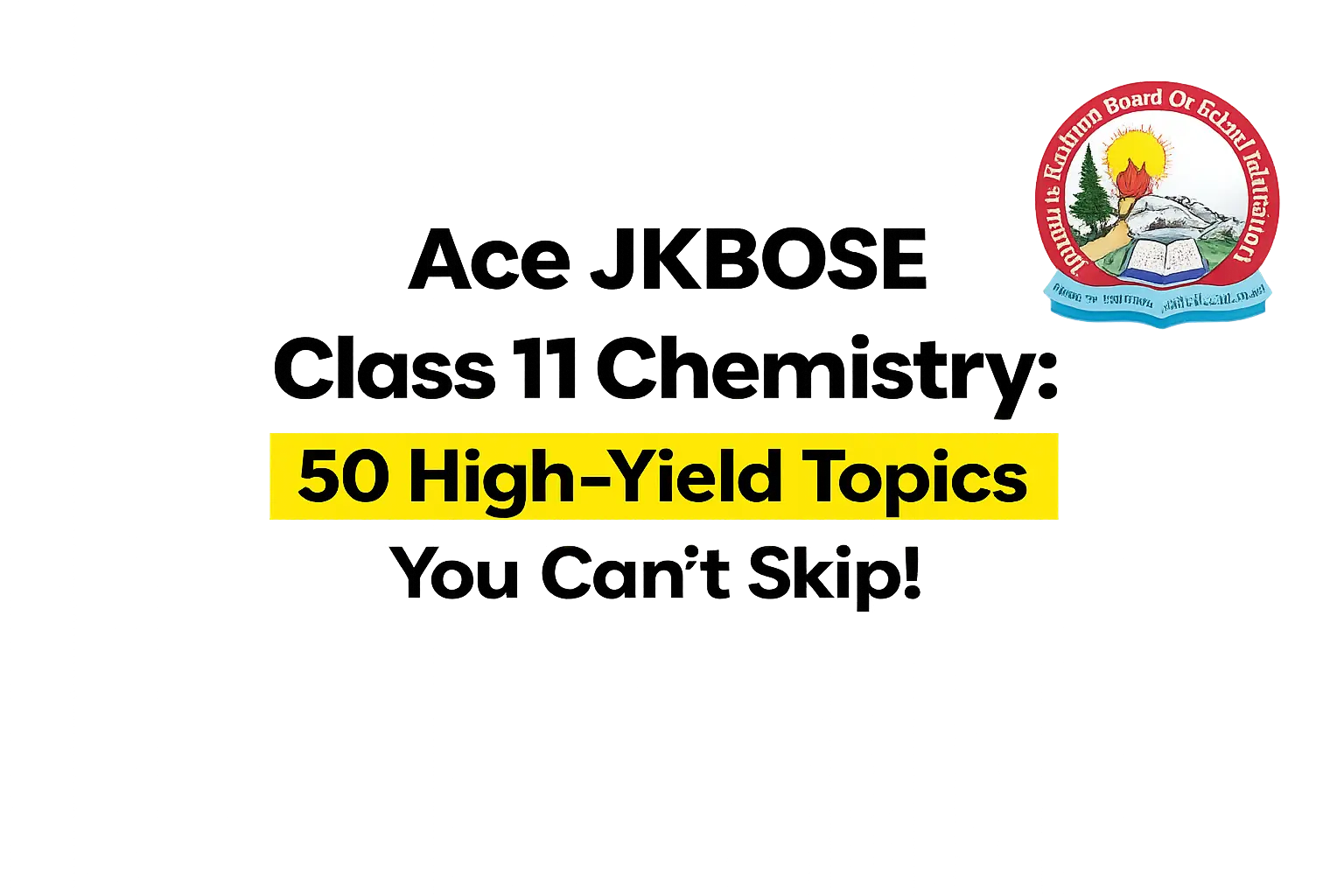 JKBOSE Class 11 Chemistry