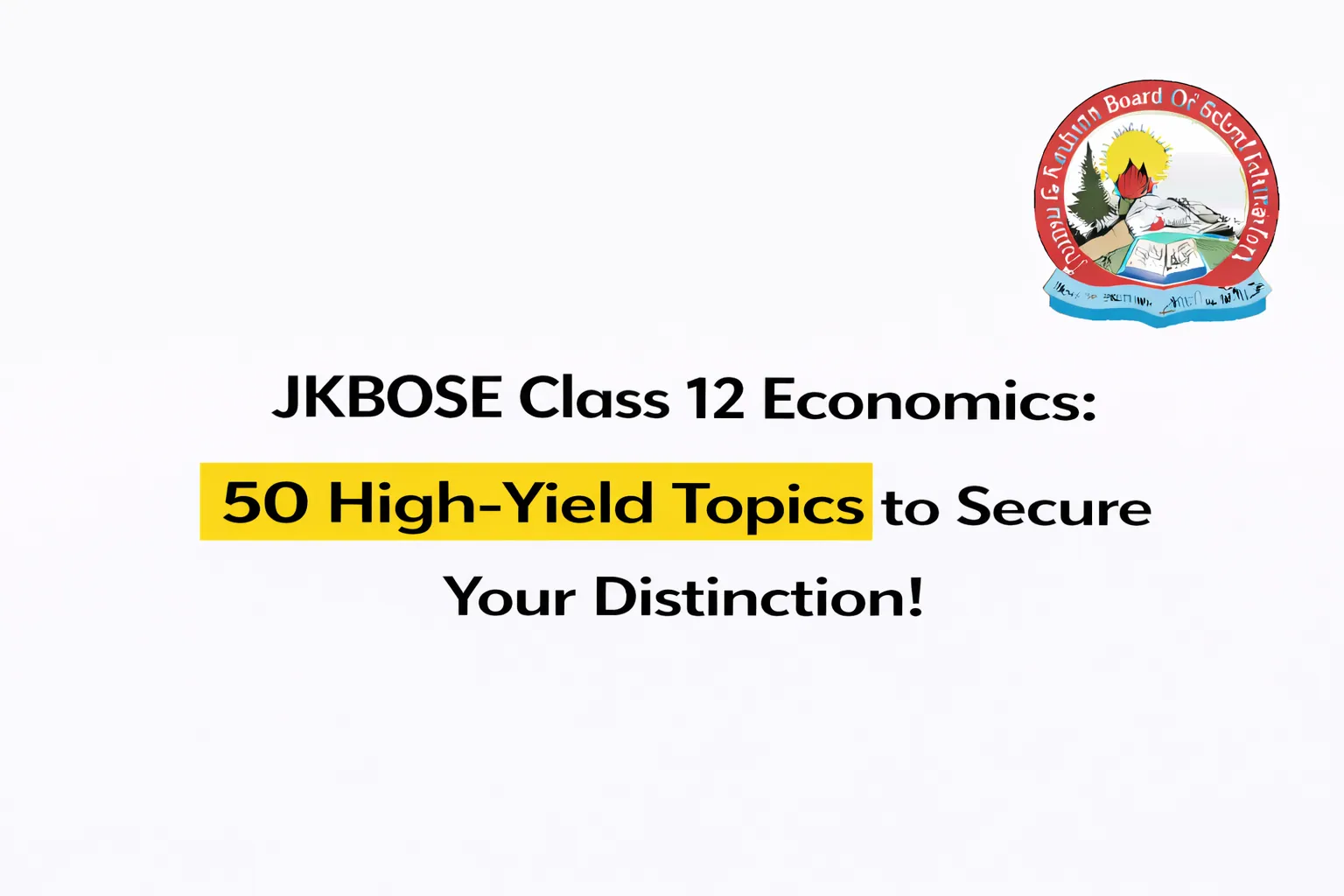JKBOSE Class 12 Economics