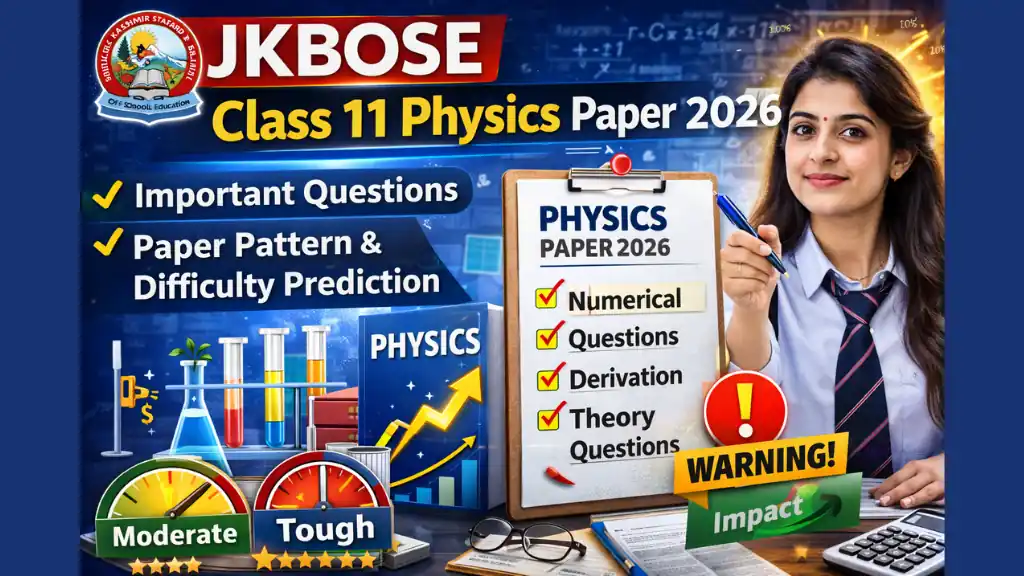 JKBOSE Class 11 Physics Paper 2026